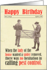 Birthday Victorian Humor Spider Phobia card