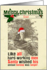 Funny Christmas Custom Dad Fishing Santa card