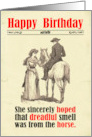 Custom Birthday Victorian Humor Smelly Man card