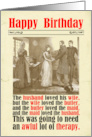 Birthday Victorian Humor Therapy card