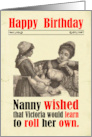 Birthday Victorian Humor Rolling Tobacco card