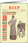 RSVP Funny 20th Anniversary Party Acceptance Victorian card