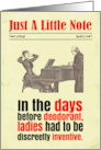 Notelet Funny Victorian Deodorant card