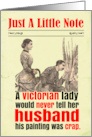 Notelet Funny Victorian Crap Painting card