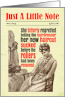 Notelet Funny Hairdresser Victorian card