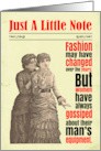Notelet Funny Friends Gossip Sexual Innuendo Victorian card