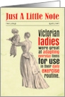 Notelet Funny Victorian Exercise card