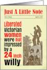 Notelet Funny Giant Willy Statue Sexual Innuendo Victorian card