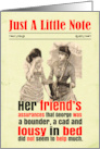 Notelet Funny Lady Cheating Boyfriend or Husband Victorian card