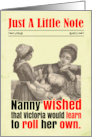 Notelet Funny Rolling Tobacco Victorian card