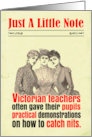 Notelet Funny Teacher Nits Victorian card