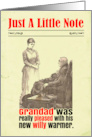 Notelet Funny Grandad With Huge Willy Victorian card