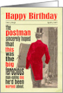 Birthday Funny Postman Dog Victorian card