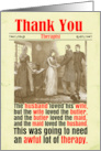 Thank You Funny Therapist Victorian card