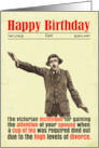 Funny Custom Birthday Funny Tea Divorce Victorian card
