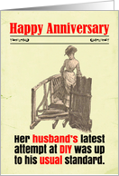 Anniversary Victorian Humor Husband DIY Disaster card