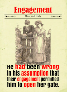 Custom Funny Wedding Engagement Sexual Innuendo Victorian