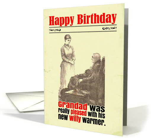 Birthday Funny Huge Willy Victorian card (1662008)