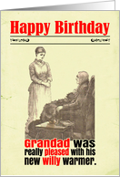 Birthday Funny Huge Willy Victorian card