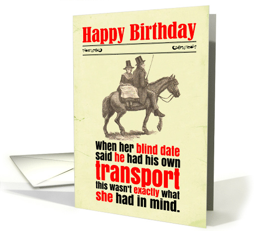 Birthday Funny Victorian Blind Date Disaster card (1662150)