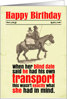 Birthday Funny Victorian Blind Date Disaster card