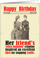 Birthday Victorian Humor Bad Fashion card