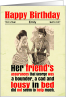 Custom Birthday Funny Unfaithful Boyfriend Husband Victorian card