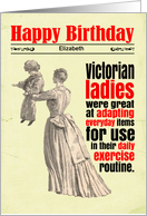 Custom Birthday Funny Victorian Exercise card