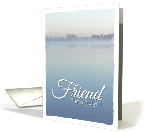 Friend Thinking Of You Lilac Misty Morning Lake card (1684988)