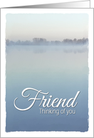 Friend Thinking Of You Lilac Misty Morning Lake card