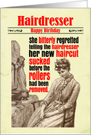 Birthday Funny Hairdresser Victorian card
