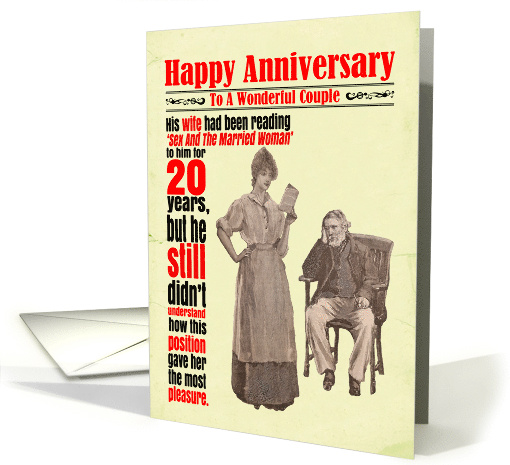 Wife 20th Wedding Anniversary Funny Wife Reading Sex Book... (1704108)