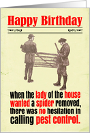 Birthday Funny Spider Phobia Victorian card