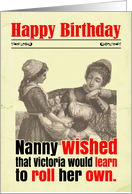 Birthday Funny Rolling Tobacco Victorian card
