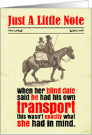 Notelet Funny Victorian Blind Date card