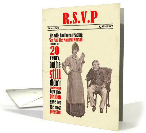 RSVP Victorian Humor 20th Anniversary Party Acceptance card (1812006)