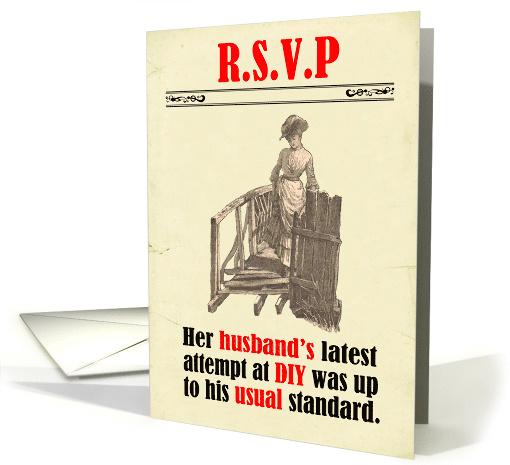 RSVP Victorian Humor Anniversary Party Acceptance card (1812012)