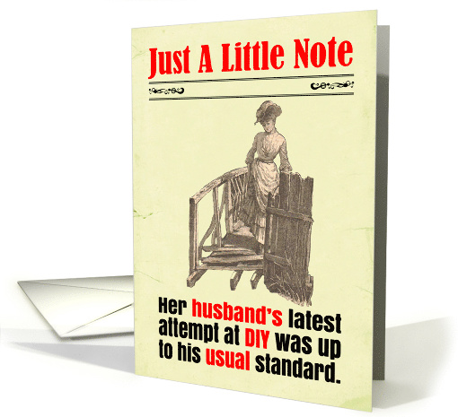 Notelet Funny Victorian Husband DIY card (1812016)
