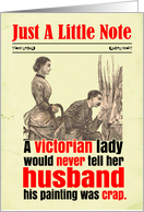 Notelet Funny Victorian Crap Painting card