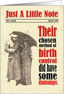 Blank Inside Victorian Humor Birth Control card