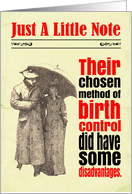 Notelet Funny Victorian Birth Control card