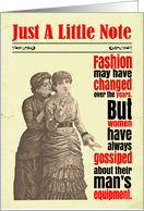 Notelet Funny Friends Gossip Sexual Innuendo Victorian card