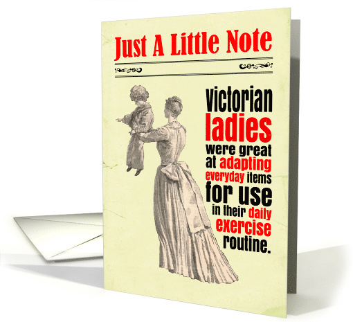 Notelet Funny Victorian Exercise card (1812480)