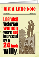 Notelet Funny Giant Willy Statue Sexual Innuendo Victorian card