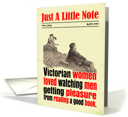 Notelet Funny Ladies Watching Man Sexual Innuendo Victorian card