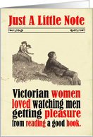 Blank Inside Victorian Humor Ladies Watching Man Sexual Innuendo card