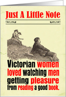 Blank Inside Victorian Humor Ladies Watching Man Sexual Innuendo card