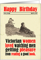 Birthday Victorian Humor Ladies Watching Man Sexual Innuendo card