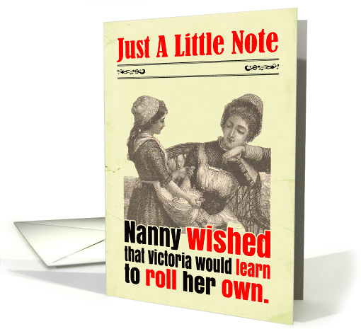 Notelet Funny Rolling Tobacco Victorian card (1812894)