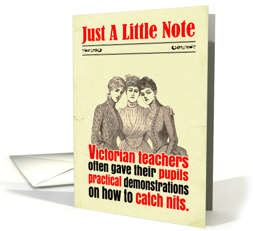 Notelet Funny Teacher Nits Victorian card (1813214)